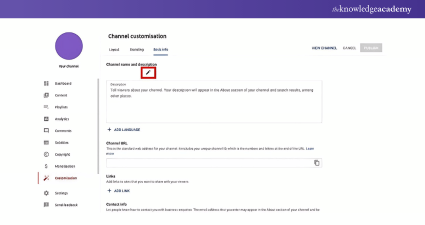Edit your channel name Edit your channel name