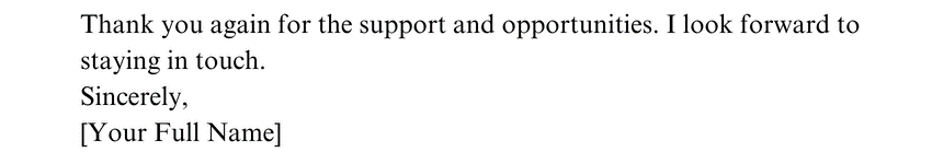 Ending Resignation Letter on a Positive Note