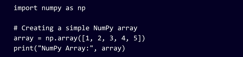 Example for NumPy Array