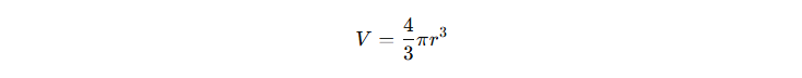 Example for Volume of a Sphere Example for Volume of a Sphere