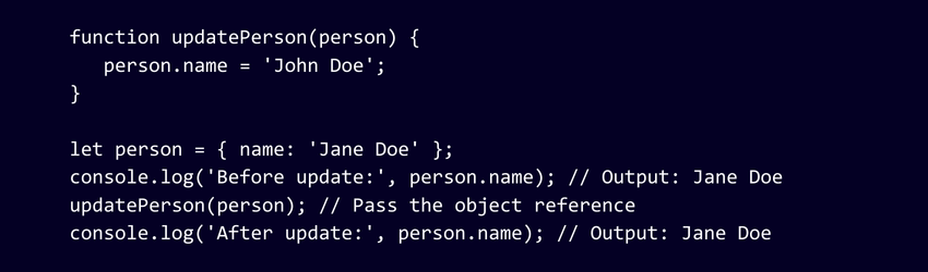 Example in JavaScript Example in JavaScript
