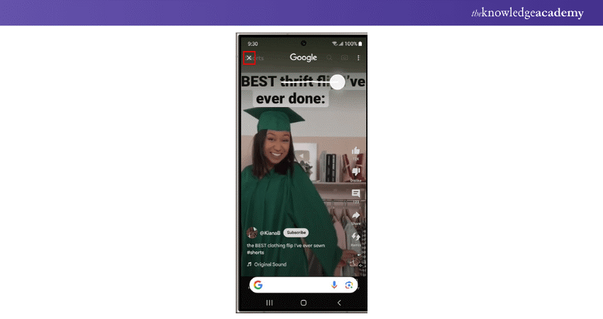 Exiting Circle to Search