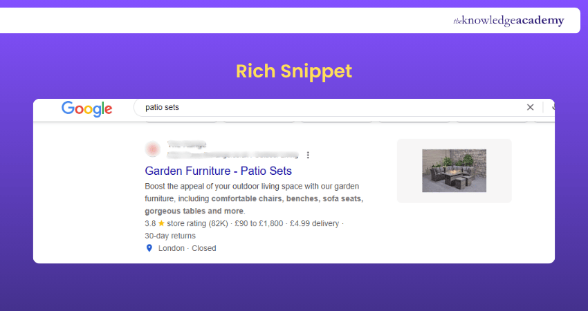 An example of a Rich snippet