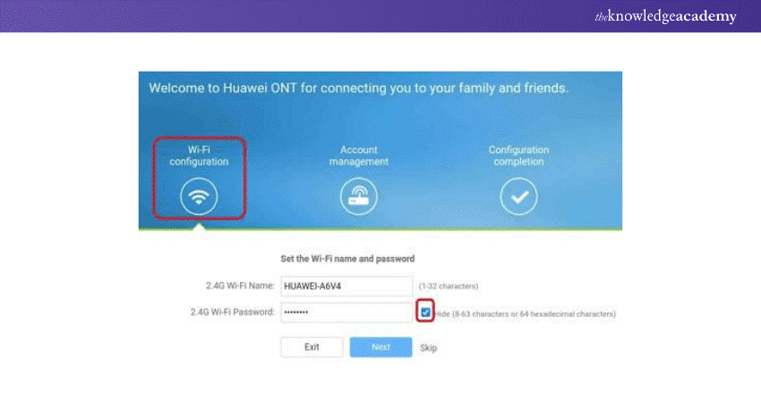 Find the network password in the router's Wi-Fi settings