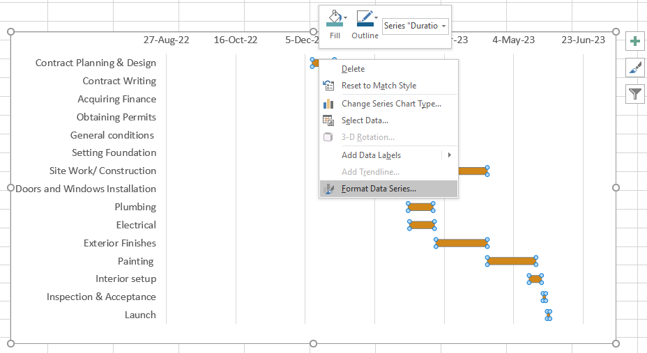 Format Data Series option
