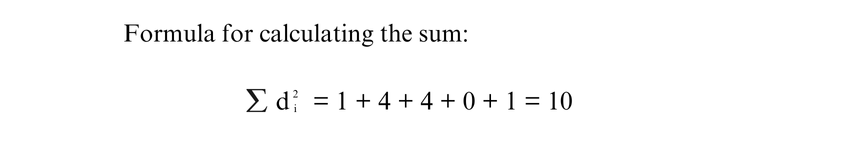 Formula for calculating the sum Formula for calculating the sum