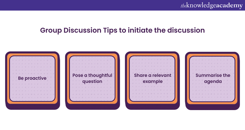 Group Discussion Tips to initiate the discussion