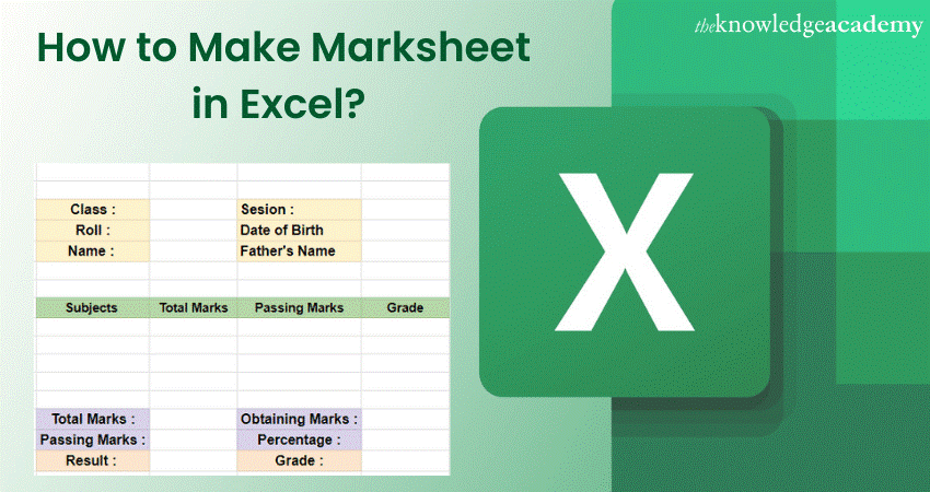 How to make a Marksheet in Excel