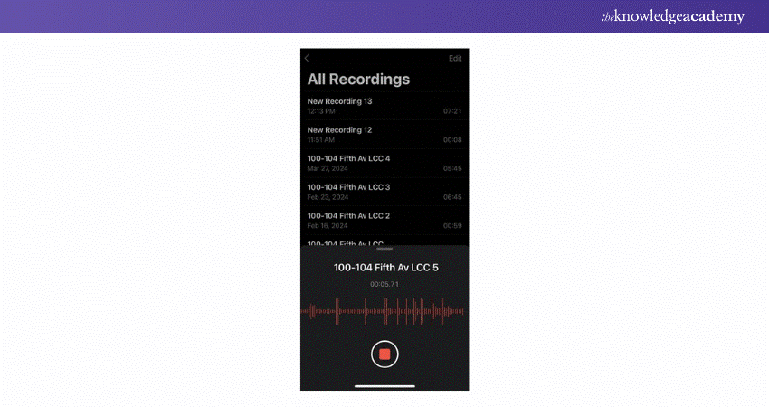 How to begin recording in the app How to begin recording in the app