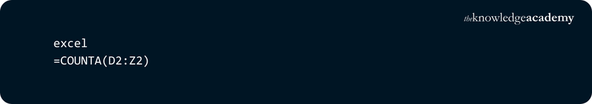 How to use COUNTA Function