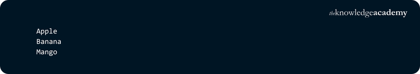 Indexed Arrays Output