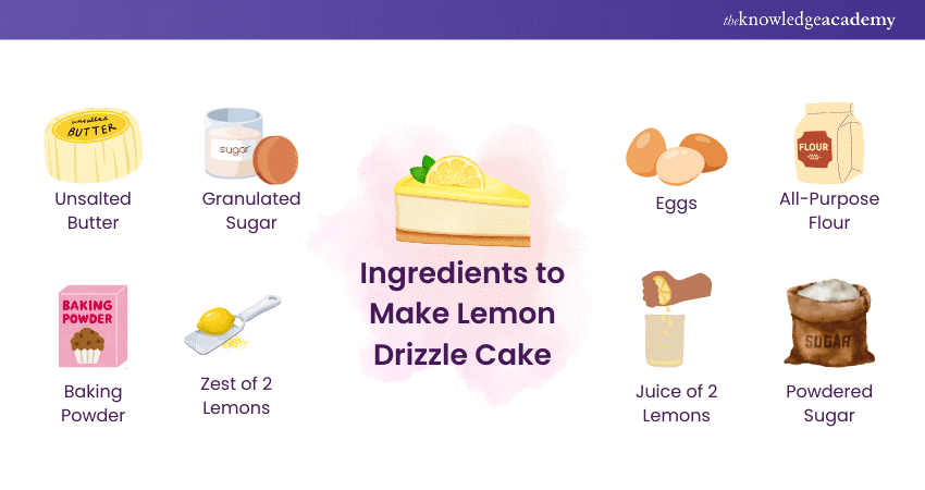 Ingredients to Make Lemon Drizzle Cake