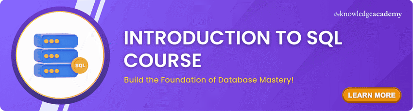 Introduction to SQL Course Introduction to SQL Course