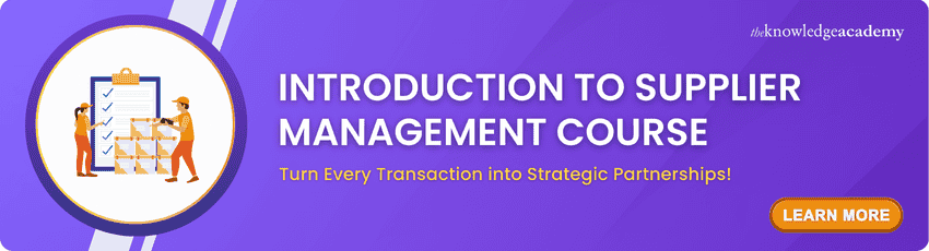 Introduction to Supplier Management Course