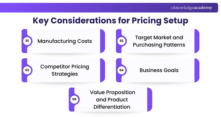 Key Considerations for Pricing Setup Considerations for Pricing Setup