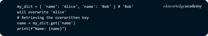 Python Dictionaries code example 9