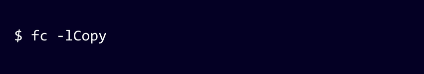 Korn Shell Command History Korn Shell Command History