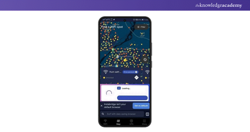Logged into the app