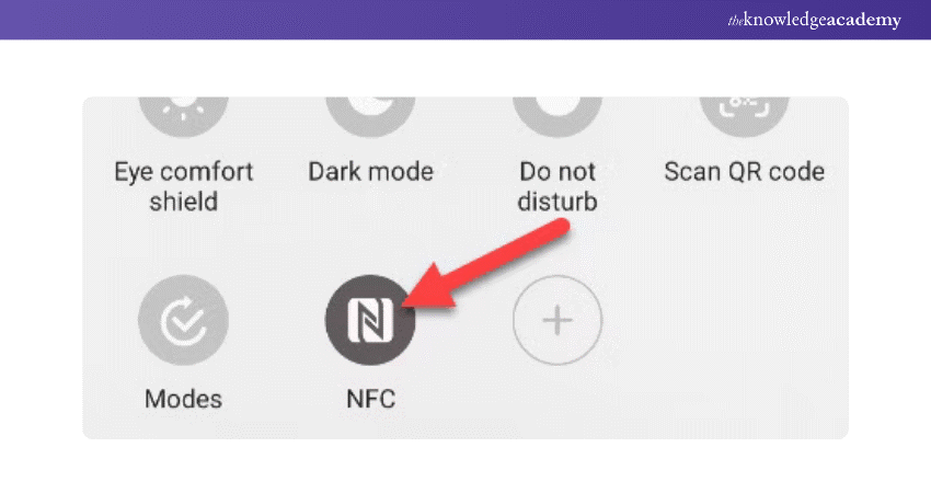 Look for the NFC icon in the status bar