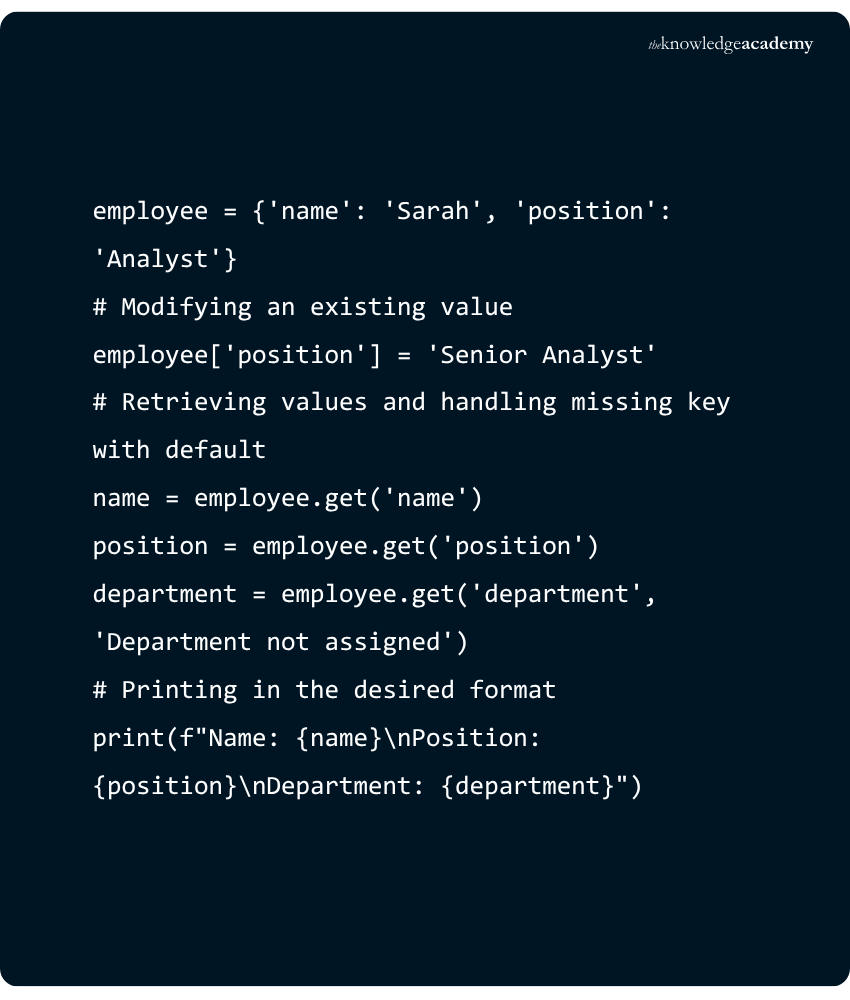 Modifying Elements in a Python Dictionary
