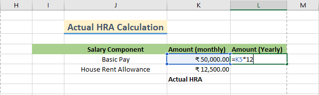 Multiplying the basic pay by 12 to get the yearly basic pay  