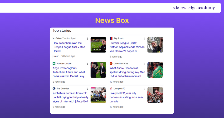 Top stories in SERP