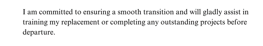 Offering Transition Support 