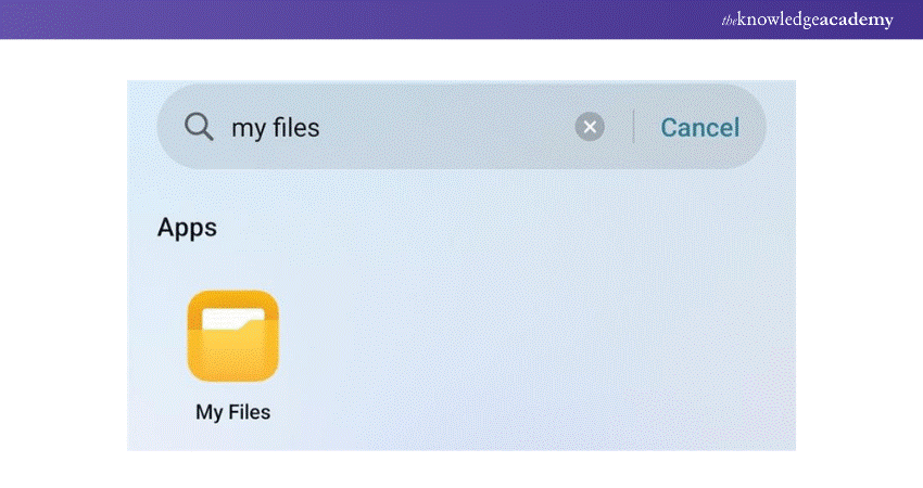 Open My Files app on your Android