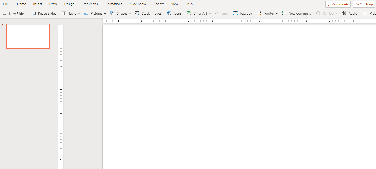 Open PowerPoint and create a new slide
