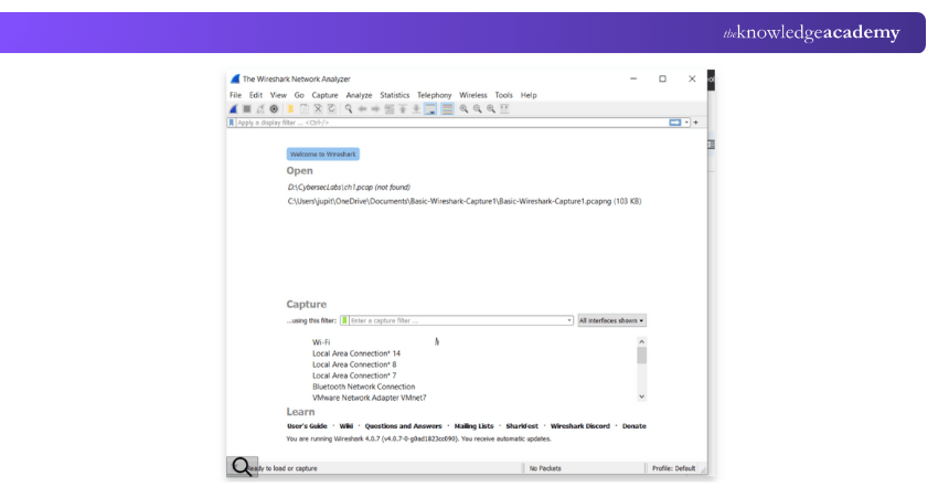 Open Wireshark
