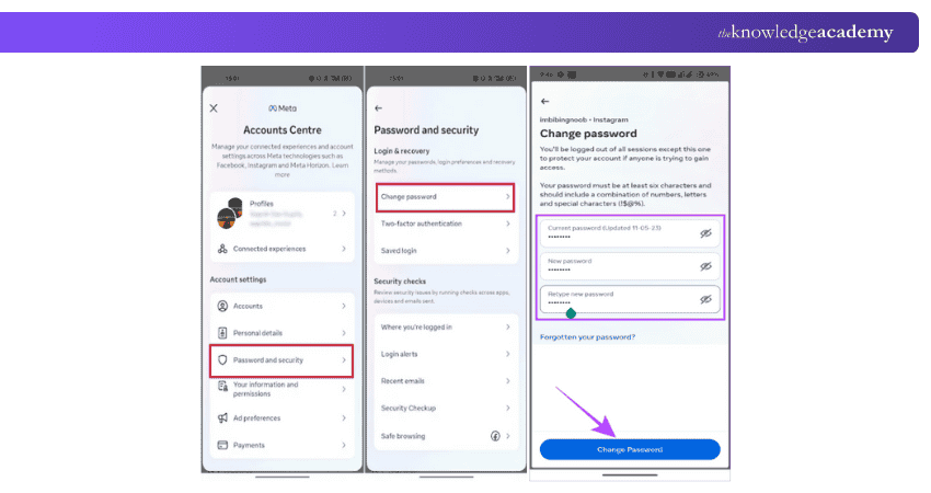 Password Change Steps