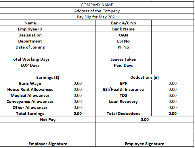 Pay Slip for May 2022