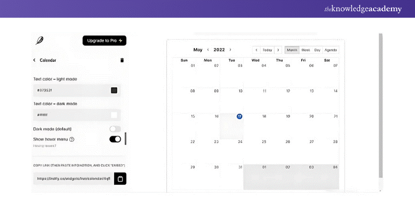 Personalise the Calendar's Appearance