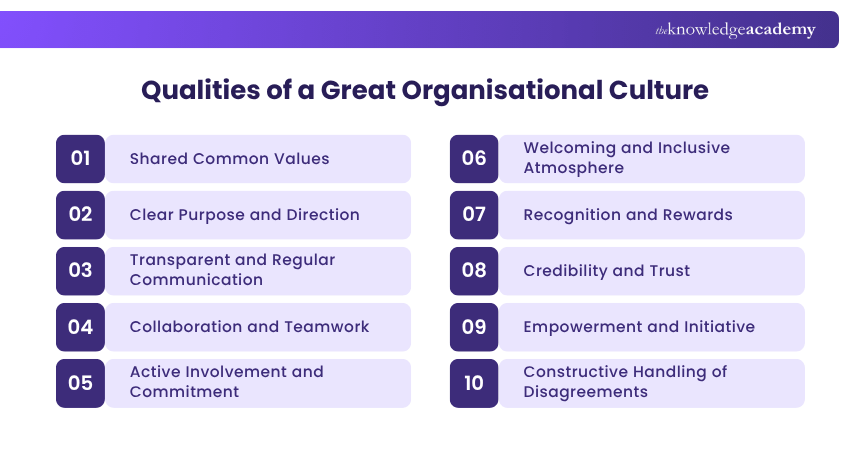 Qualities of a Great Organisational Culture