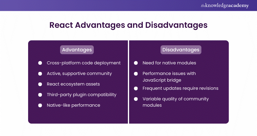 React Advantages and Disadvantages React Advantages and Disadvantages