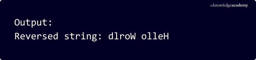 Reverse a String Using StringBuffer Output Reverse a String in Java Using StringBuffer Output