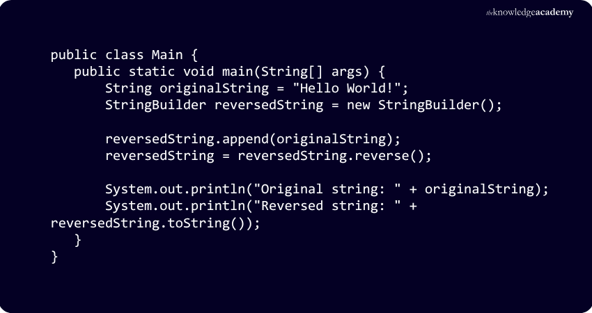 Reverse a String Using StringBuilder Reverse a String in Java Using StringBuilder