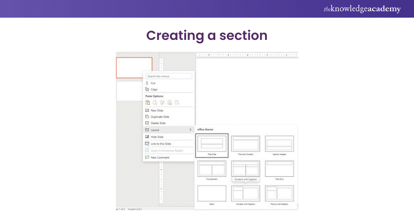 Creating a Section in Microsoft PowerPoint 