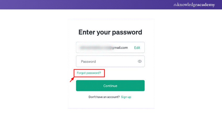 Select “Forgot password Select “Forgot password