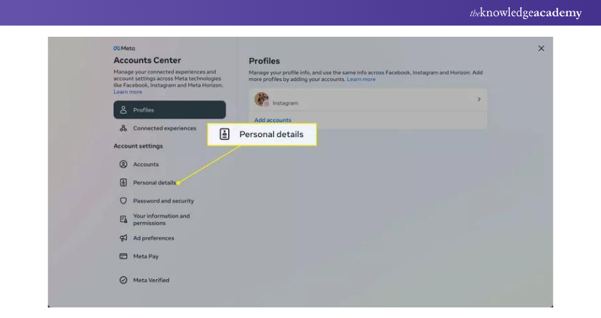 Choose Personal Details