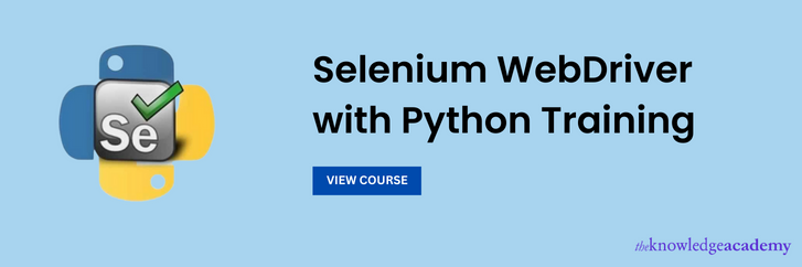 Selenium WebDriver With Python Training