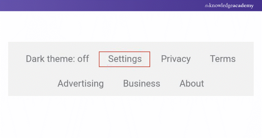 Settings Option in Google on Mobile Settings Option in Google on Mobile