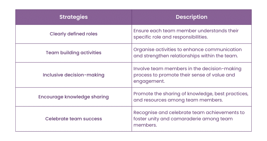 Strategies for effective team management
