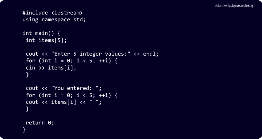 Taking User Input in C++ Arrays How to Take Inputs and Store in Array?
