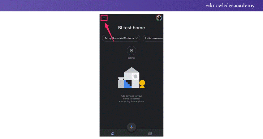 Tap on the “+” icon in the top-left corner of the app