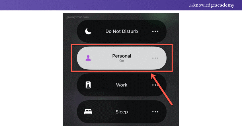Tap on the focus that you just set up