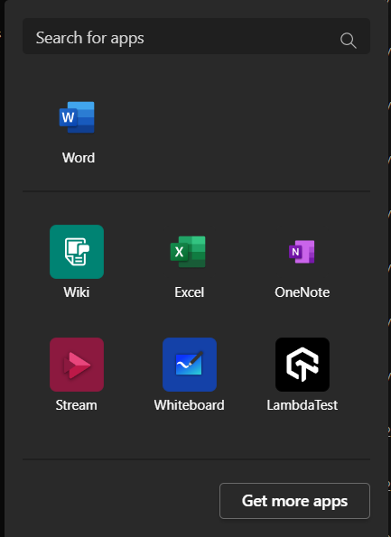 Third party apps in Teams