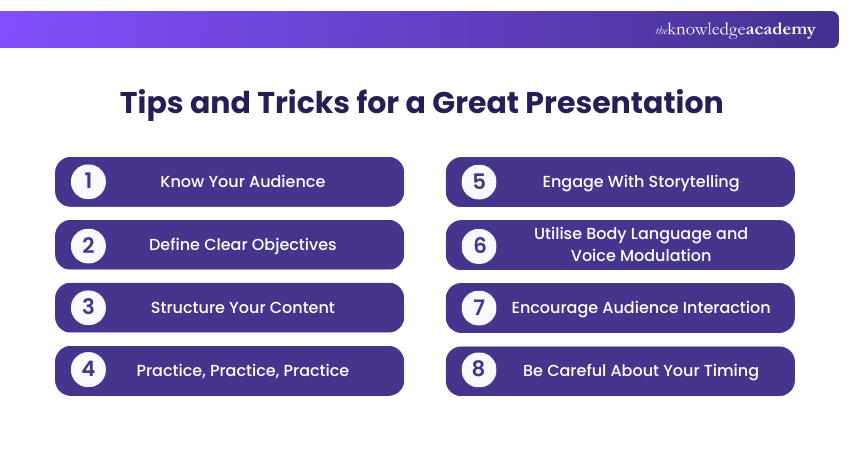 Tips and Tricks for a Great Presentation 