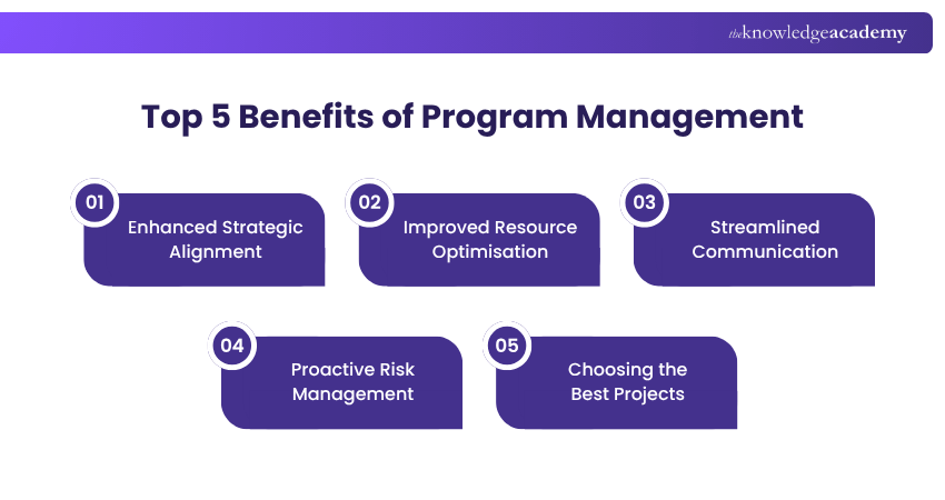 Top 5 Benefits of Program Management Top 5 Benefits of Program Management