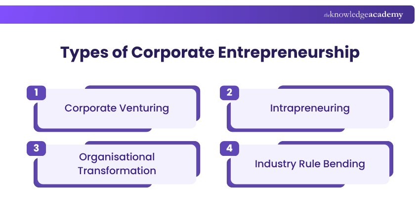 Corporate Entrepreneurship Types Types of Corporate Entrepreneurship